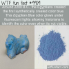 The Egyptians created blue