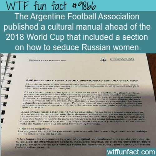 fun fact Argentine manual to woo Russians