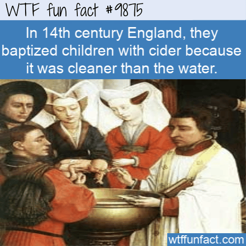 fun fact baptizing with cider