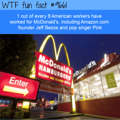 1 out of every 8 American workers have worked for McDonald’s