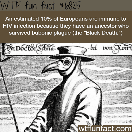 10% of Europeans are immune to HIV - WTF fun fact