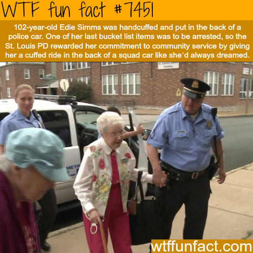 102 year old woman gets handcuffed and put in back of police car- Facts
