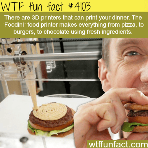 3D Printing Food - WTF fun facts