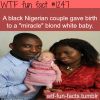 a black nigerian couple have white baby