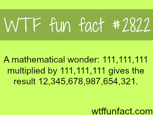 A mathematical wonder - WTF fun facts