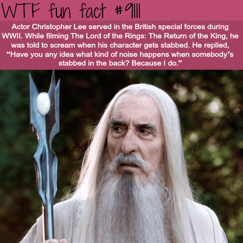 Actor Christopher Lee - WTF fun fact