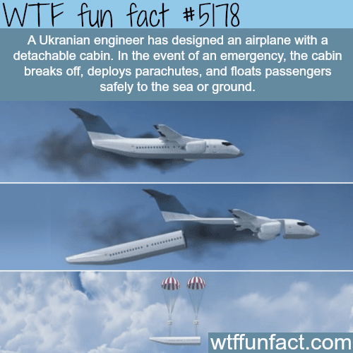 Airplane with detachable cabin - WTF fun facts