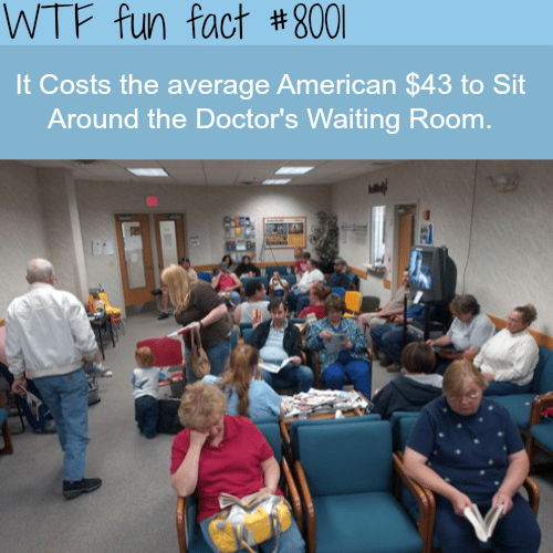 Americans spend $43 to sit and wait for doctors - WTF fun fact