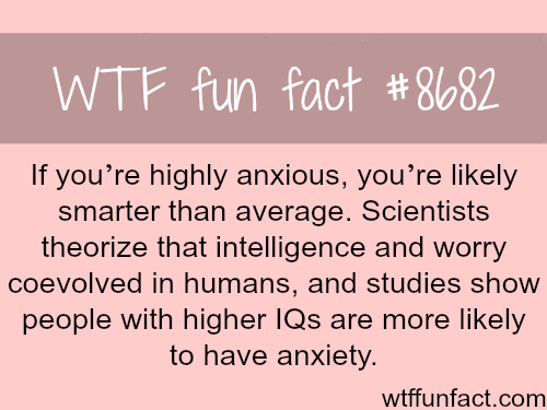 Anxious people are smarter than average - WTF fun facts
