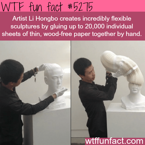 Artist Li Hongbo’s paper sculpture - WTF fun facts
