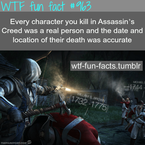 assassin creed - gaming facts