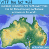 australia is moving north by 7cm a year wtf fun