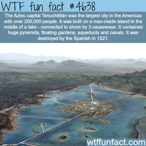 Aztec capital Tenochititlan - WTF fun facts