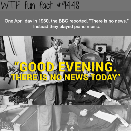 BBC “There is no news today” - WTF fun fact