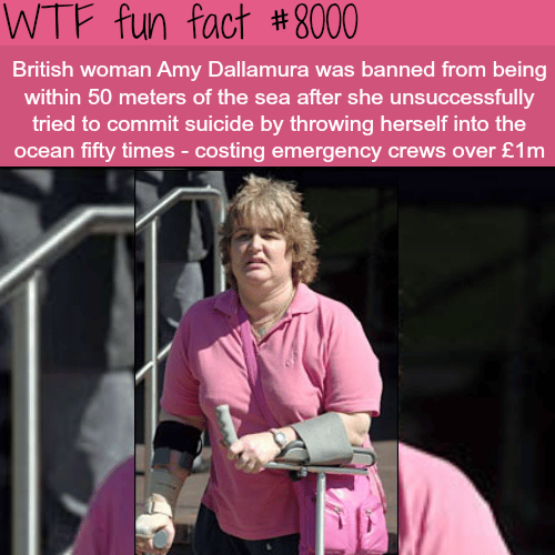 British woman tried to commit sucide 50 times - WTF fun fact