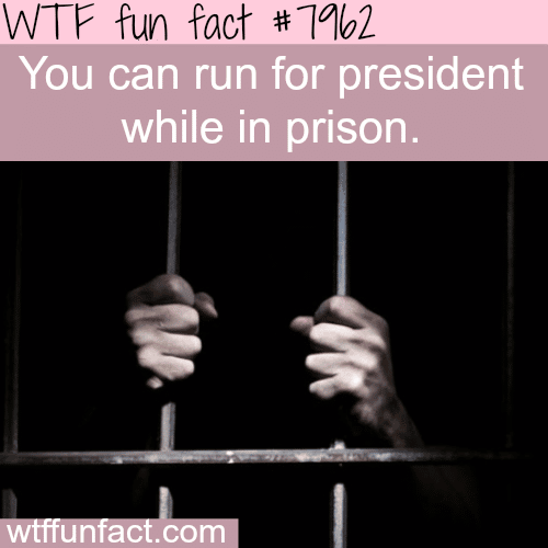 Can you run for president when you are in jail? - WTF fun fact