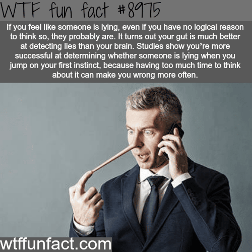 Can you tell if someone is lying - WTF fun fact
