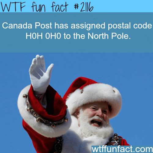 Canada North Pole Postal Code: H0H 0H0 - WTF fun facts