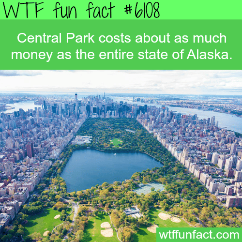 Central Park cost - WTF fun facts