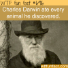 charles darwin ate all animals that the discovered