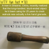 chinese man used a live hand grenade to crack
