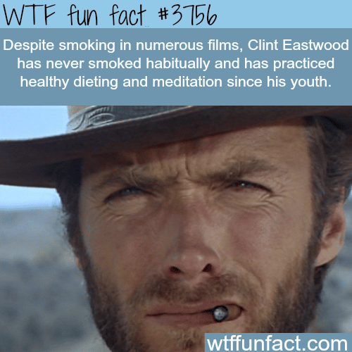 Clint Eastwood smoking - WTF fun facts