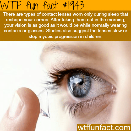 Contact lenses to boost your sight - WTF fun facts