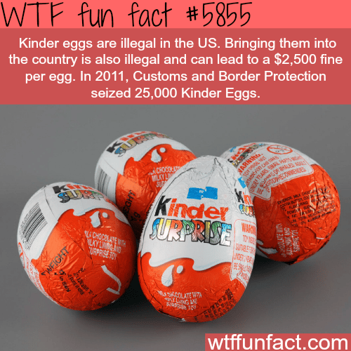 Don’t bring Kinder eggs to the USA  - WTF fun facts