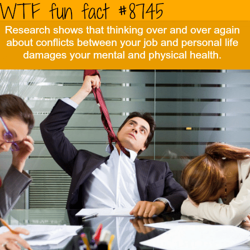 Don’t mix your job conflicts and your personal life - WTF fun facts