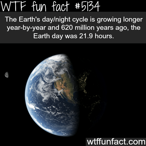 Earth’s day is getting longer - WTF fun facts