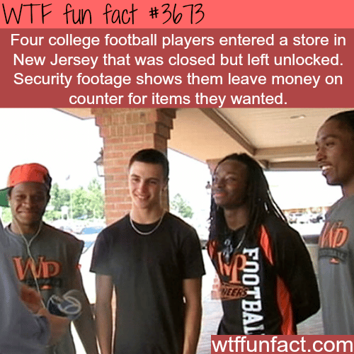 Four college football players set an example of honesty -  WTF fun facts