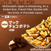 french fries with chocolate sauce is introduced in