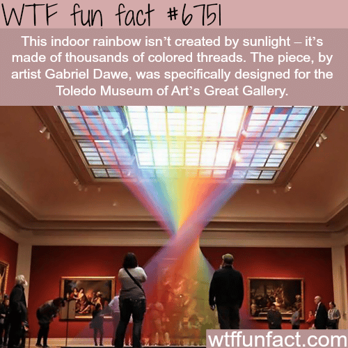 Gabriel Dawe creates rainbows from thread - WTF fun fact