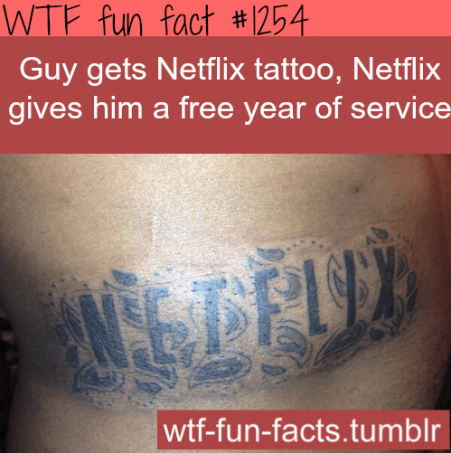 Guy Gets Netflix Tattoo