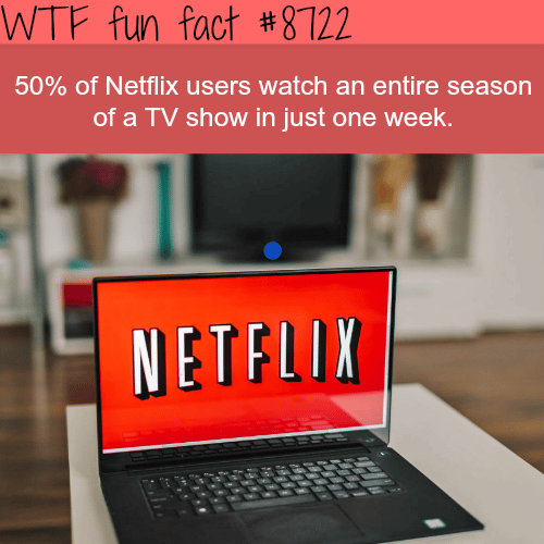 Half of Netflix users finish a whole season in one week - WTF fun facts