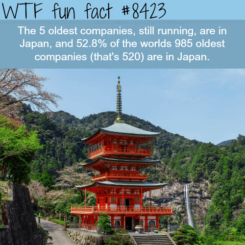 Half of the oldest companies in the world are in Japan - WTF fun facts