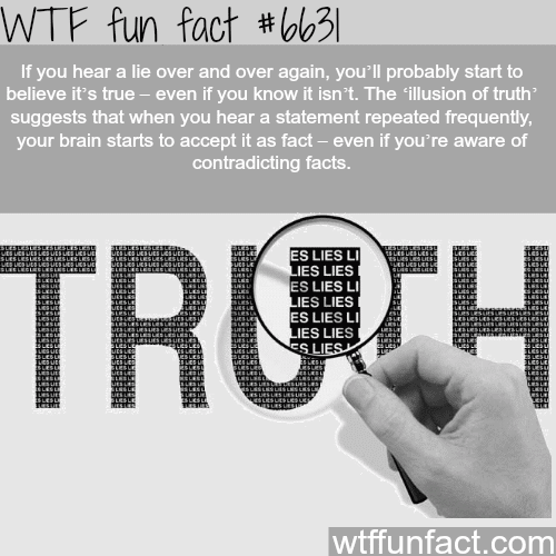 Hearing lies over and over again - WTF fun facts