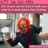 hire and evil clown for birthday