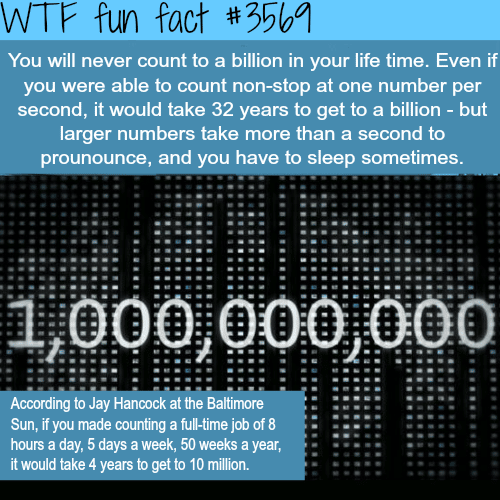 How big is one billion? -  WTF fun facts