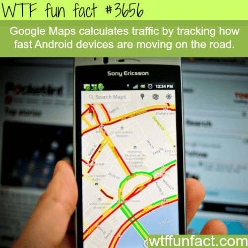 How google maps calculate the speed of traffic -  WTF fun facts