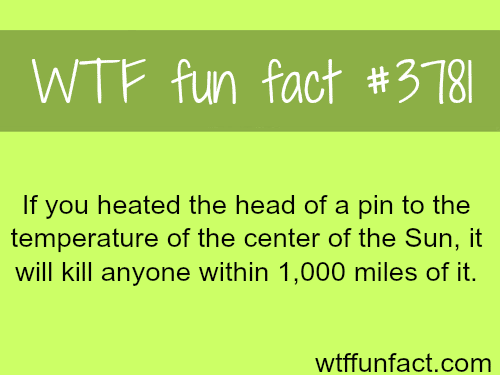 How hot is the center of the sun? - WTF fun facts