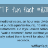 how long is a moment wtf fun fact