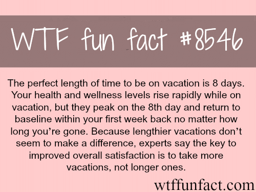 How long your vacation last - WTF fun facts