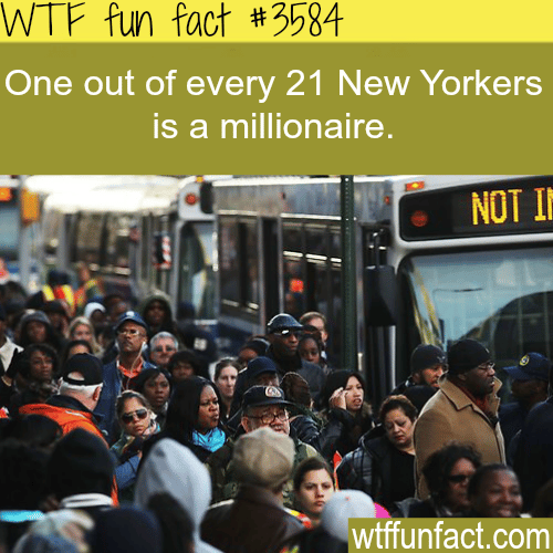How many millionaires in New York City -  WTF fun facts