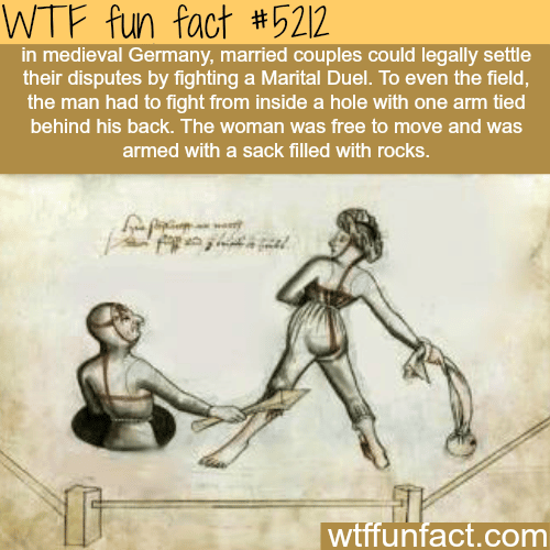 How medieval Germans settled marriage disputes - WTF fun facts