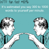 how much do you talk to yourself wtf fun facts