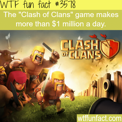 How much money does the app Clash of Clans make-  WTF fun facts