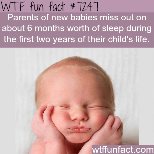 How much sleep you lose over a new baby - WTF Fun Fact