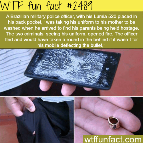How Nokia saves lives! Nokia lumia saves a police officer - WTF fun facts