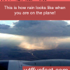 how rain looks like when you are in a plane